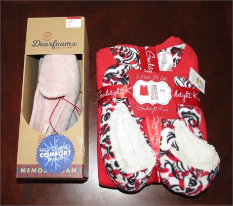 3 Pc PJ Set, Dearforms Slippers