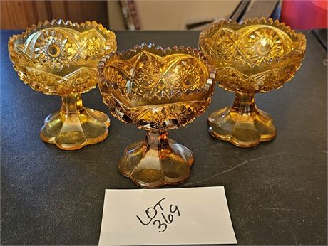 Wheaton Amber Glass Compotes