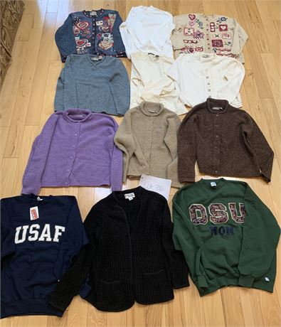 Women's Sweater Lot (M, L, XL) - Liz Claiborne, Casual Corner, OSU Mom