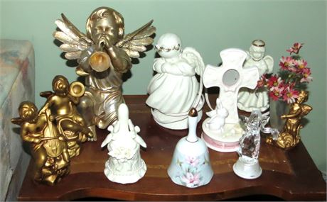 Mixed Lot: Cherubs, Bells, Angels, Etc