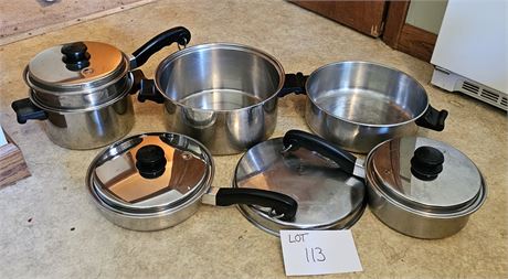 Saladmaster Stainless Steel Pot/Pan Set Double Boiler, Pressure Pots & More