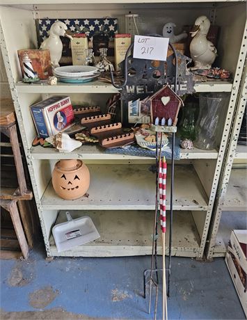 Mixed Decor Lot- Indoor/Outdoor- Wall Hanging, Figures, Plates, Vases & More