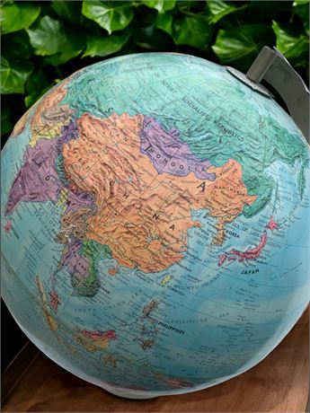 Vintage Replogle Stereo Relief World Globe With USSR