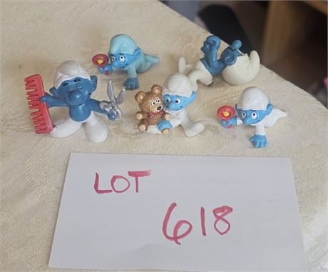 Vintage Schleich Peyo Mixed Smurf Figurines 80's Original PVC Smurfs