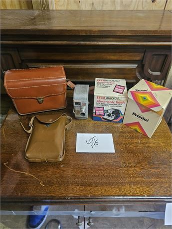 Vintage Polaroid, Flash, Keystone K25, & More