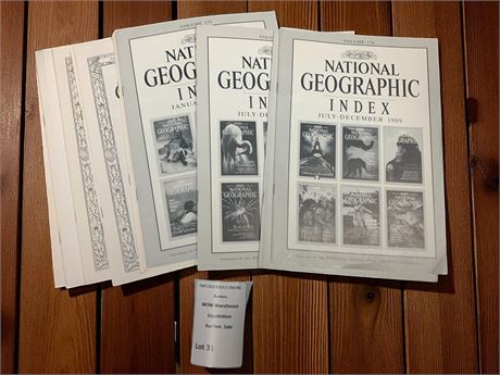 National Geographic Index Magazine Lot 1980 - 1990