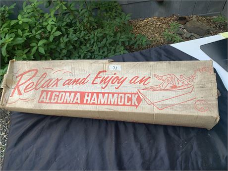 Vintage Algoma Hammock In Original Box