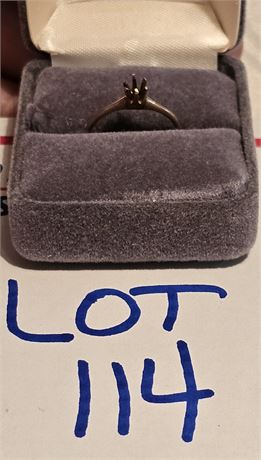 14K Gold Ring Band Setting 0.9 DWT Size 5
