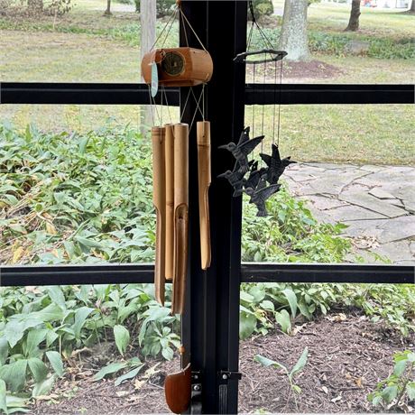 Bamboo & Metal Hummingbird Chimes