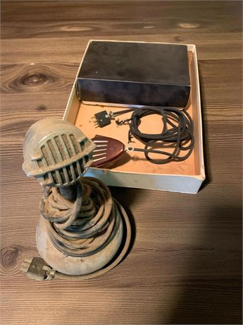 Vintage Shure 55S Microphone & 1950s Webster Chicago MM-38 Crystal Microphone