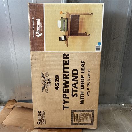 NEW - Sauder Woodworking Foremost Furniture Typewriter Stand w/ Drop Leaf
