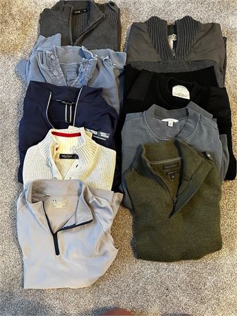 Lot of Mens Calvin Klein, Under Armor and other brand name Sweaters