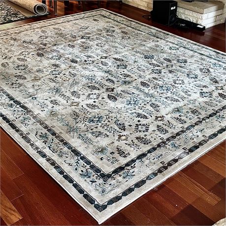 Safavieh Cream with Shades of Blue 8' x 10' Area Rug + Pad