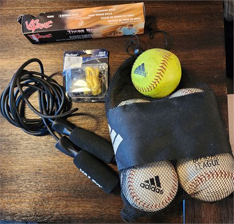 Sports Pack- Softballs/Jump Rope Etc.