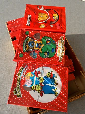 Vintage SuperTed & Berenstain Bears Kids Valentines From 1980s