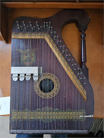 Chartola Antique Wood Auto Harp