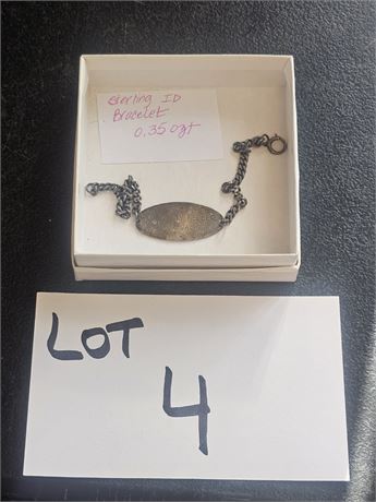 Sterling ID Bracelet 0.35 OZT