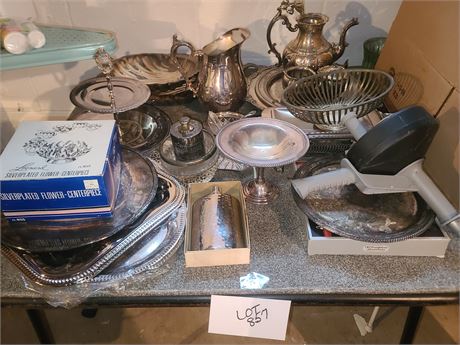 Mixed Silver Plate & Metal Dinner/Kitchenware Rogers,Sheidon, Camill & More