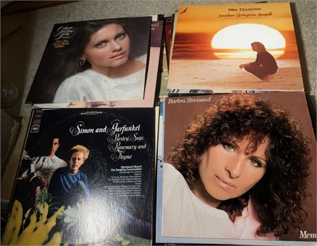 Record Album Lot Neil Diamond,  Barbra Streisand, Simon & Garfunkel & More