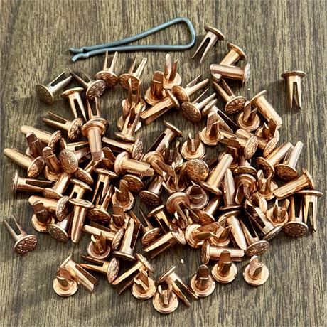 Crescent L-10 Copper Split Rivets - 100 Count - New/Unused