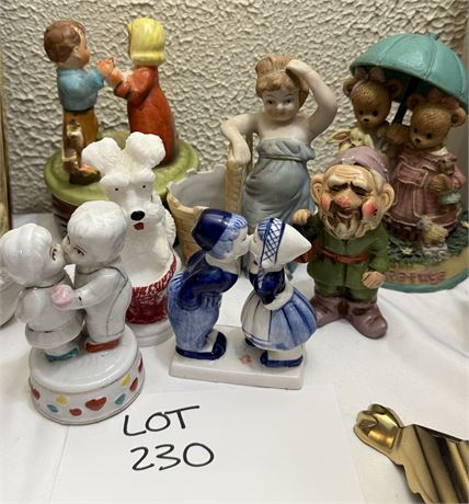Lot Of Miscellaneous Figurines-Delft Blue, Young’s & More