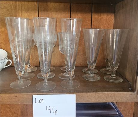Mixed Wine & Flute Glasses