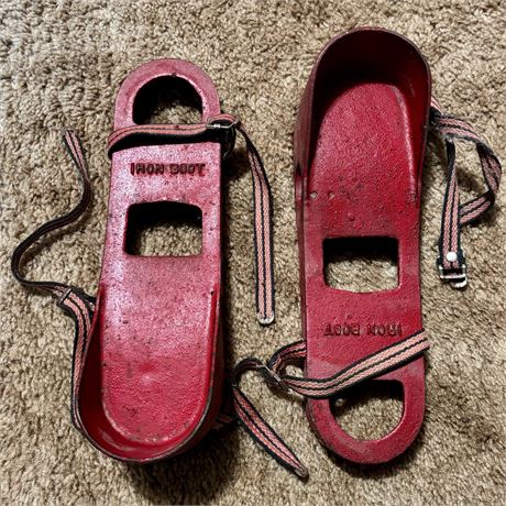 Antique "Iron Boots" - Cast Iron Leg Weights!!