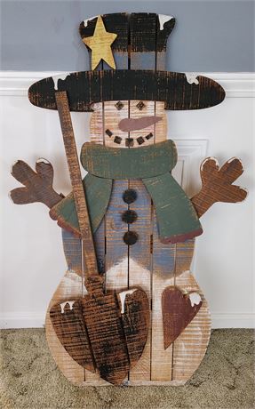 Wood Snowman Decoaration