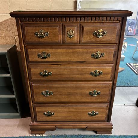 5-Drawer Wood Tallboy Dresser - 32 x 17.75 x 45"T