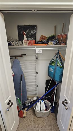 Closet Cleanout: Bona Floor Cleaner & Supplies, Drying Rack, Ironing Board