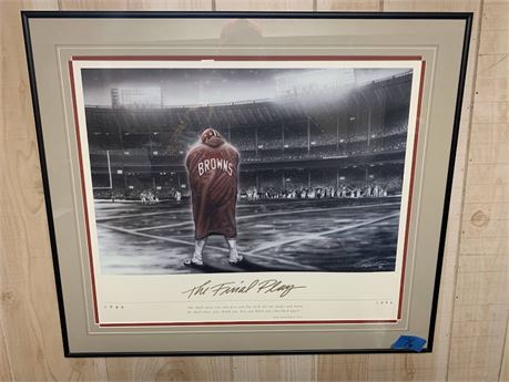 "The Final Play" Cleveland Brown's Municipal Stadium Framed Poster Print