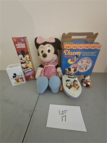 Vintage Walt Disney Fisher Price Cap'n Mickey, Child's Dinnerware & More