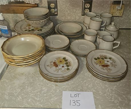 Vintage Mikasa "Whole Wheat" Dish Set & Design Two Set