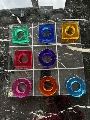 Haziza (AUTHENTIC) Acrylic Tic-Tac-Toe game/art