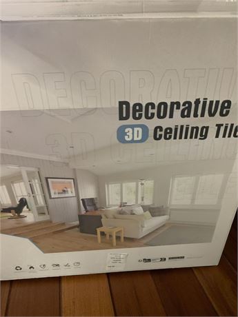 Art3d Square Drop Ceiling Tile White 2' x 2' PVC Ceiling Panels 12 Pk