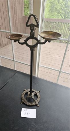 Antique Metal Cigar Ashtray