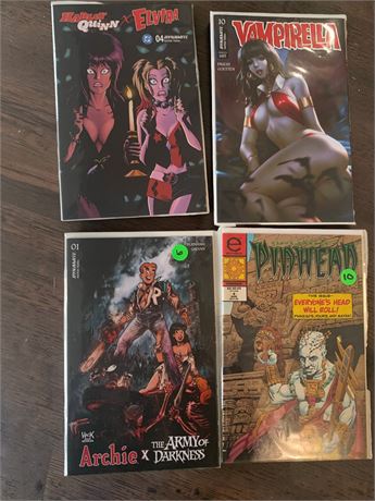 Comic Book Lot - Harley Quinn X Elvira #4,  Archie vs. The Army of Darkness #1