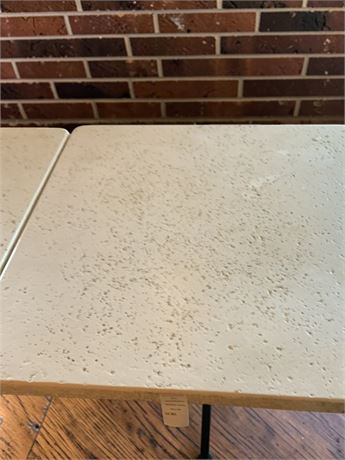Textured Formica Terrazzo-Style Square Dining Table