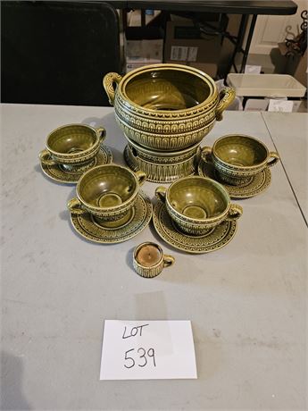 Vintage 70's Avocado Green Dish Set (For Replacement)