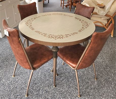 MCM Round Table , 4 Chairs