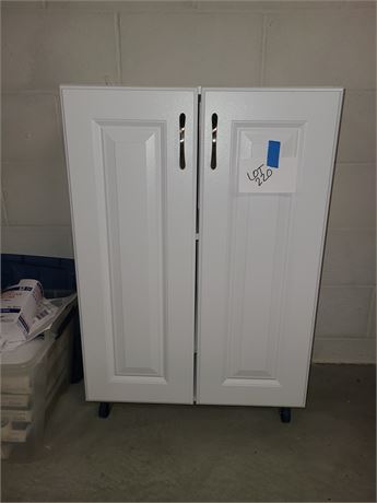 White Cabinet on Rollers