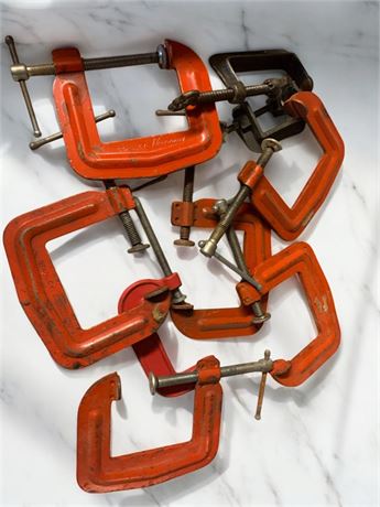 C Clamp Hardware Lot of 7