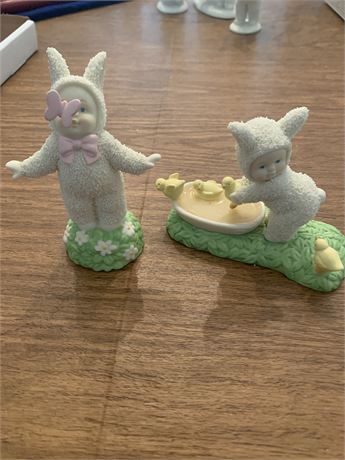 Dept. 56 Snowbunnies "Everybody In!" and "You Make My Heart Flutter" Figurines