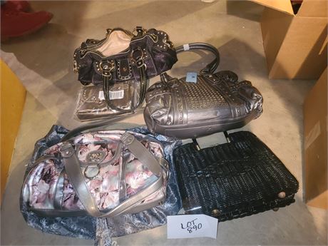 Ladies Handbags & Purses Black Wicker, Sharif, Kathy Van Zeeland & More