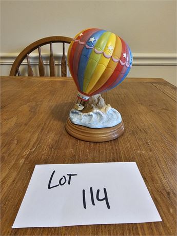 Tom Rubel Rainbow Hot Air Balloon Figurine