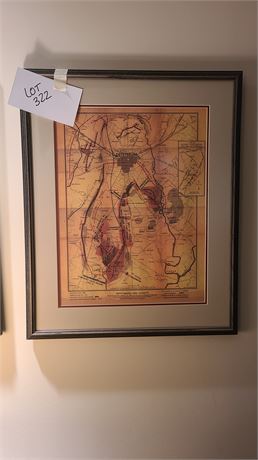 Gettysburg Framed Map