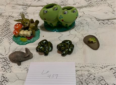 Collectible Frog Figurines One Whale Lot