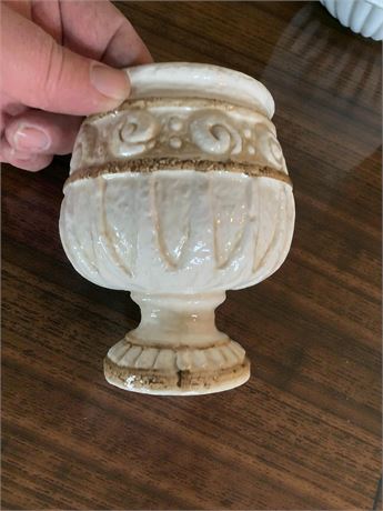 Napcoware  C-7310 Goblet-Shaped Ceramic Pedestal Planter Lot