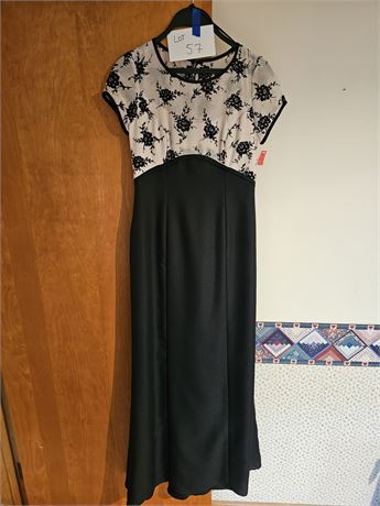 Jordan Full Length Black & White Dress