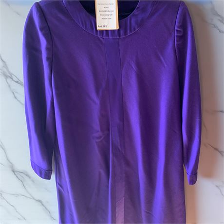 Christian Halle Long Sleeve Purple Zip Back Tunic Top/Mini Dress - No Size/Tag